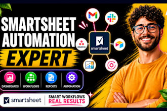 set up smartsheet automation, dashboard setup, automated workflows integration