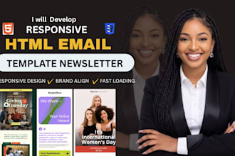 develop responsive email marketing newsletter html email template email design