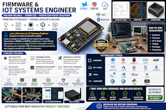 design custom pcb, microcontroller firmware and iot solutions