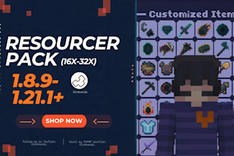 create a custom minecraft texture pack or pvp resource pack
