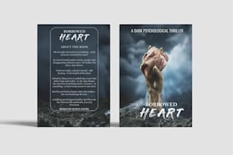 design thriller book cover, cozy mystery book cover, sci fi and crime book cover
