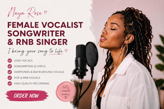 be your female pop singer female vocalist songwriter rnb singer song producer