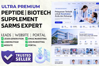 build peptide website biotech peptide supplement store sarms wordpress website