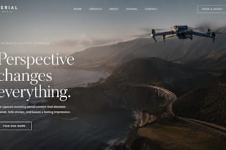 build squarespace videographer drone media website with portfolio