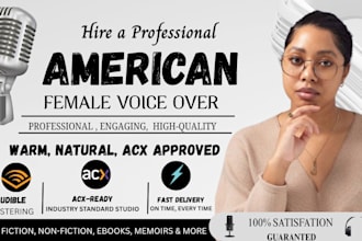 be your warm and professional female voice over artist