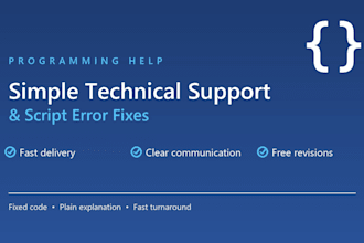 provide simple technical support and fix script errors