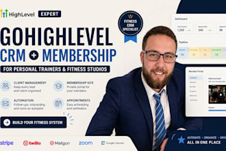 build gohighlevel crm ghl membership site personal trainer studio expert