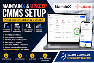 set up maintainx and upkeep cmms preventive maintenance system