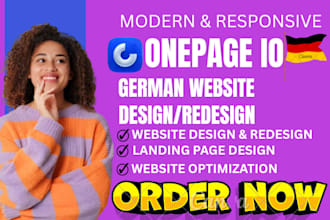 design high converting onepage io website and perspective lead sales funnel