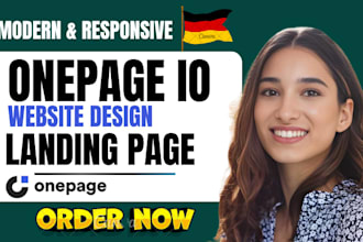 design onepage io website and onepage io german website that win client