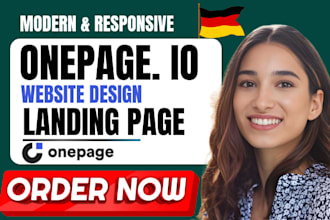 design onepage io website and onepage io german website that win client
