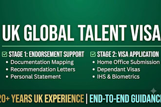 do full uk global talent visa endorsement and visa application