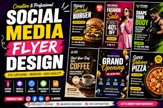 creative social media flyers and promotional posts