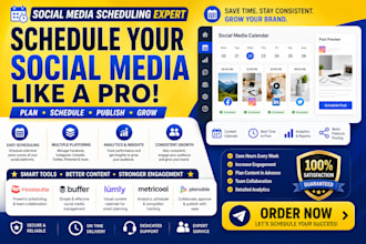 schedule post on your social media via hootsuite buffer lumly metricool planable
