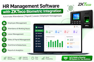 provide HR software with integration zkteco biometric attendance machine