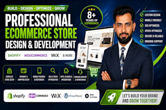 build design shopify woocommerce and wix stores