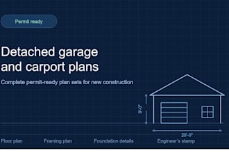 design detached garage and carport plans for building permit