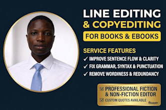 line edit and copyedit your book or ebook