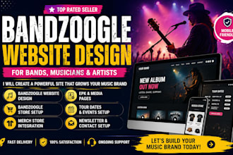 design bandzoogle website bandzoogle store music artist website merch store