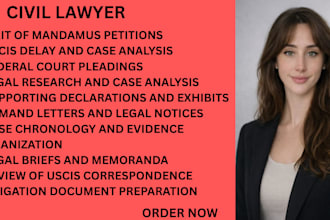 draft writ of mandamus petitions for uscis delay cases as your lawyer