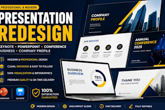 redesign keynote powerpoint conference business presentation company profile