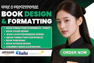 do print book formatting book cover design paperback book interior design layout