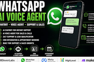 build ecommerce whatsapp ai chatbot, whatsapp bot ai agent for sales support
