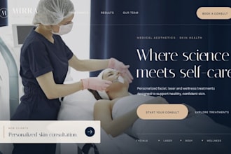 design squarespace med spa website aesthetic clinic booking website