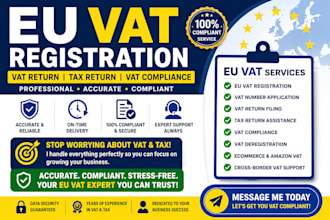 do eu vat registration, vat return, tax return and vat compliance