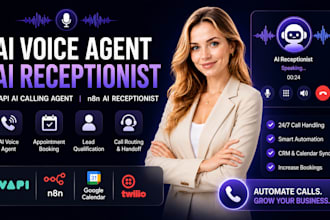 build ai voice agent, ai receptionist vapi ai calling agent, n8n ai receptionist