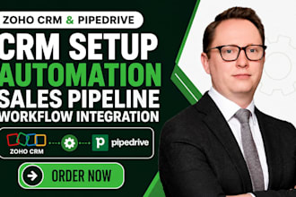 setup zoho crm pipedrive crm automation sales pipeline workflow integration