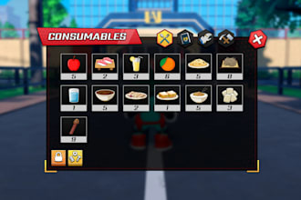 create a stunning roblox anime themed UI with menus, buttons and hud elements