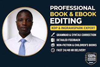 proofread edit your book or ebook for kdp