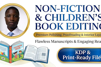 edit, proofread, and format your non fiction or children book
