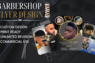 design a standout barbershop or restaurant flyer