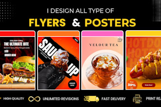 design a standout barbershop or restaurant flyer