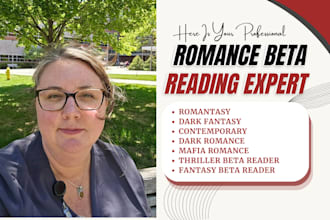 beta read your dark psychological, crime, horror, or romantic suspense thriller