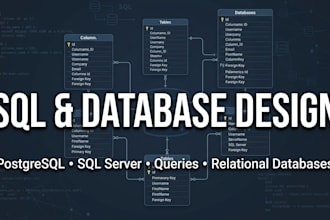write sql queries and design relational databases
