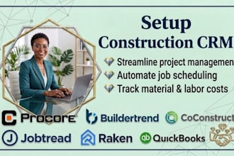 setup construction crm procore buildertrend coconstruct jobtread raken quickbook