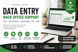 data entry, back office and virtual assistant tasks