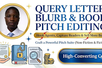 edit and rewrite your book blurb, query letter, and synopsis