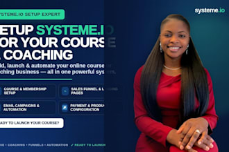 setup systeme io for your course, or coaching