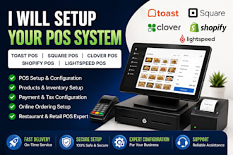 setup toast pos, square pos, clover pos and shopify pos