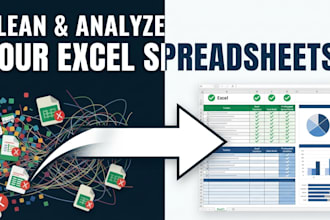 excel data analysis, spreadsheets and data entry