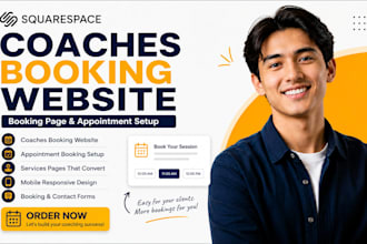do squarespace coaches booking website, appointment booking, booking page