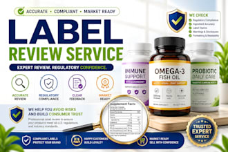 perform fda label review, product labeling, food label review, food compliance