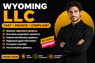 assist with wyoming llc formation, registration and ein setup