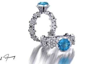 design jewelry engagement 3d cad design for 3d printing rendering