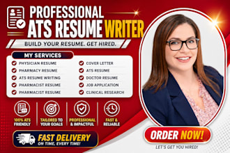 professional healthcare resume, CV, and cover letter for medical professionals