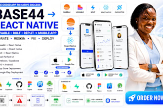 base44 lovable bolt to react native app react native capacitor app store deploy